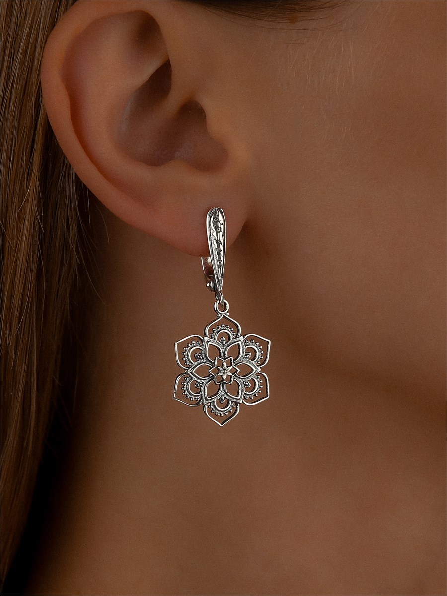 Серьги из серебра 2371 - фото 10012