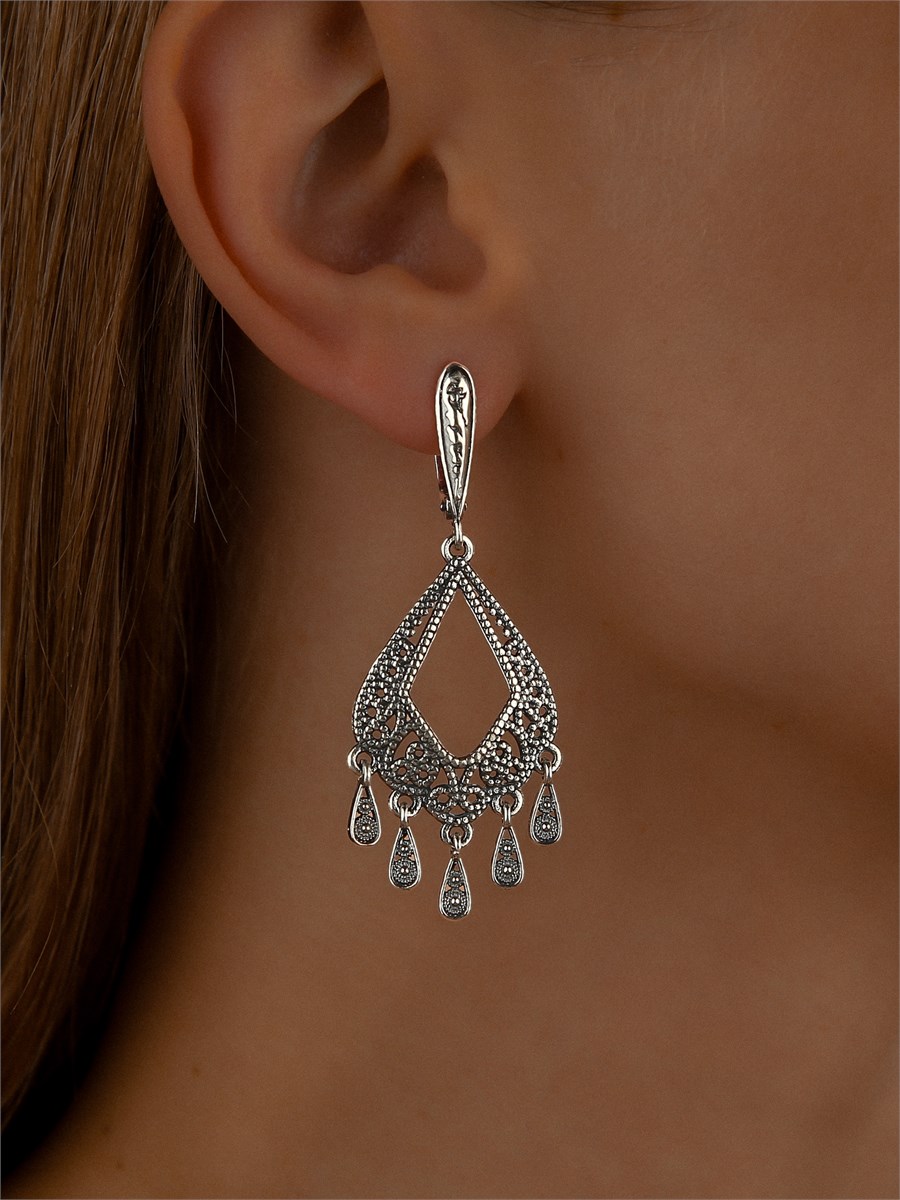 Серьги из серебра в "Этно"  стиле 2400