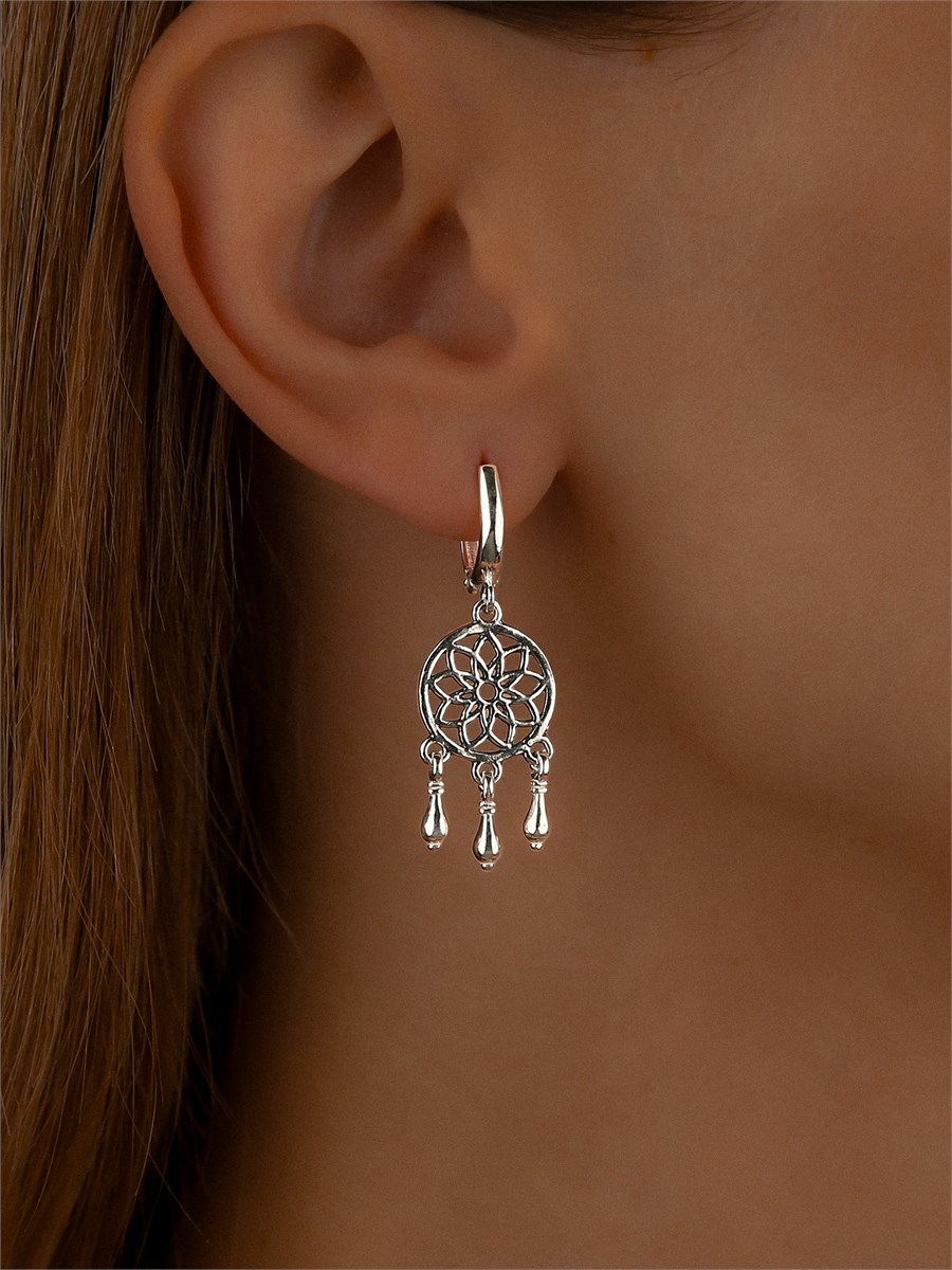 Серьги из серебра в этно стиле 2946