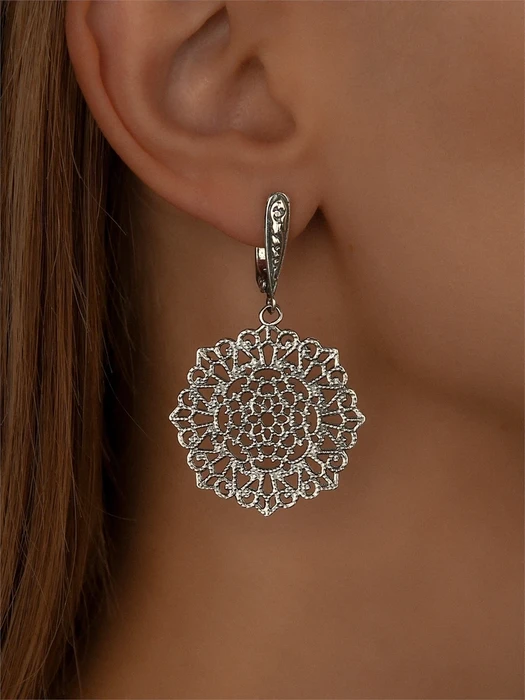 Серьги из серебра в "Этно"  стиле 2369