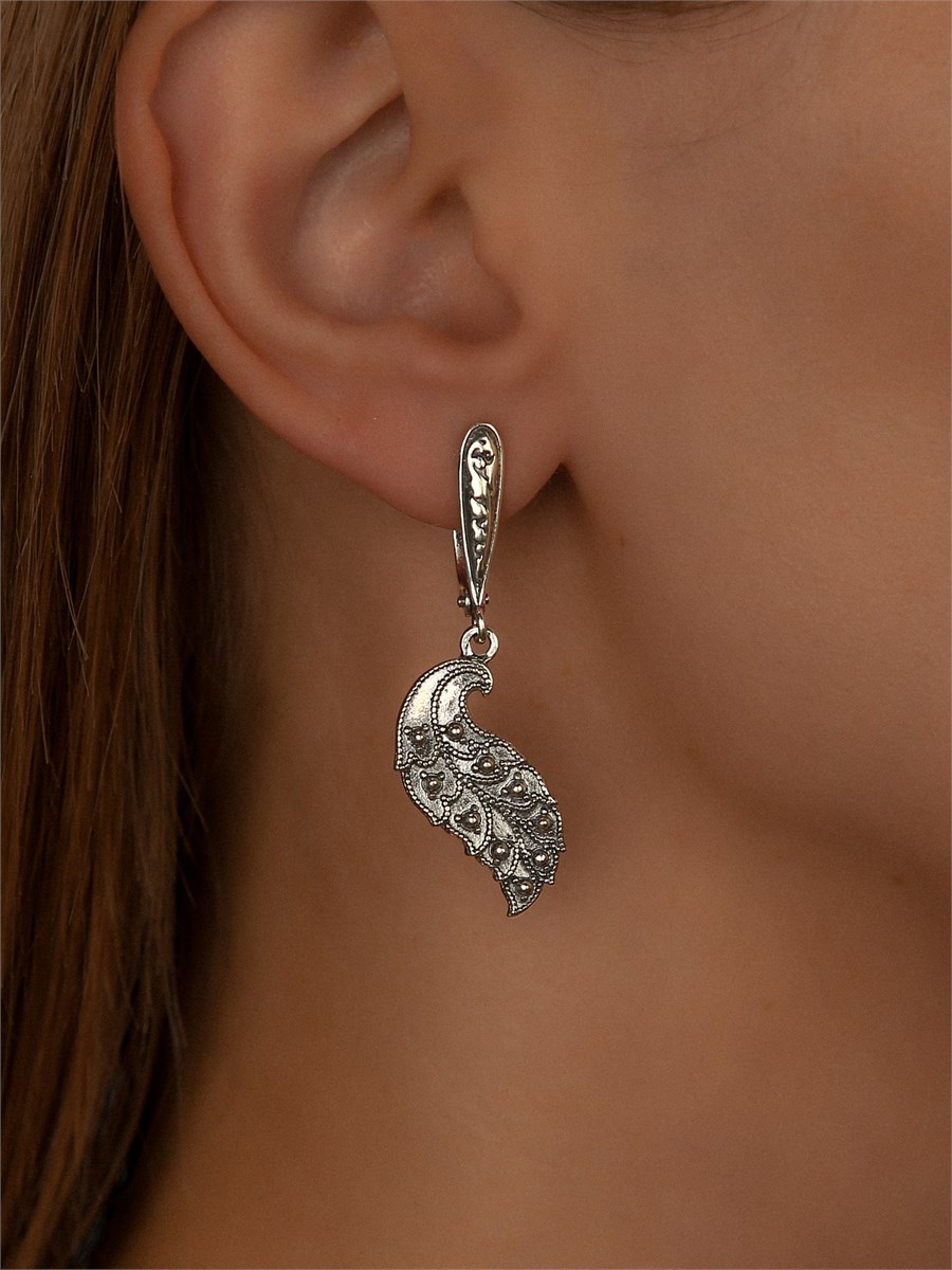 Серьги из серебра с филигранью 2386