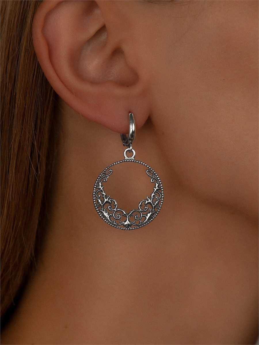 Серьги из серебра с филигранью 3175