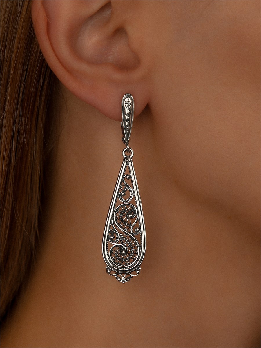 Серьги из серебра в "Этно"  стиле 2388