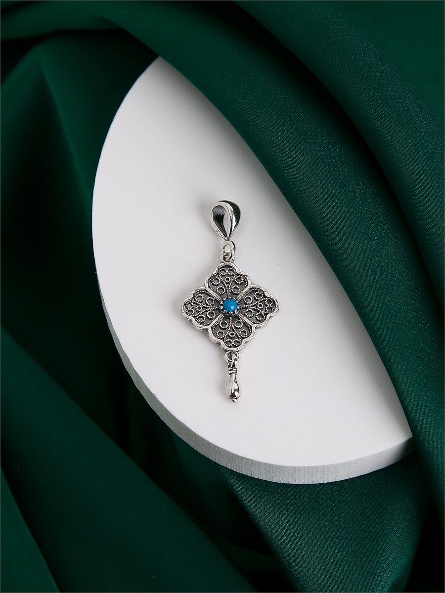 Кулон из серебра с бирюзой 3291