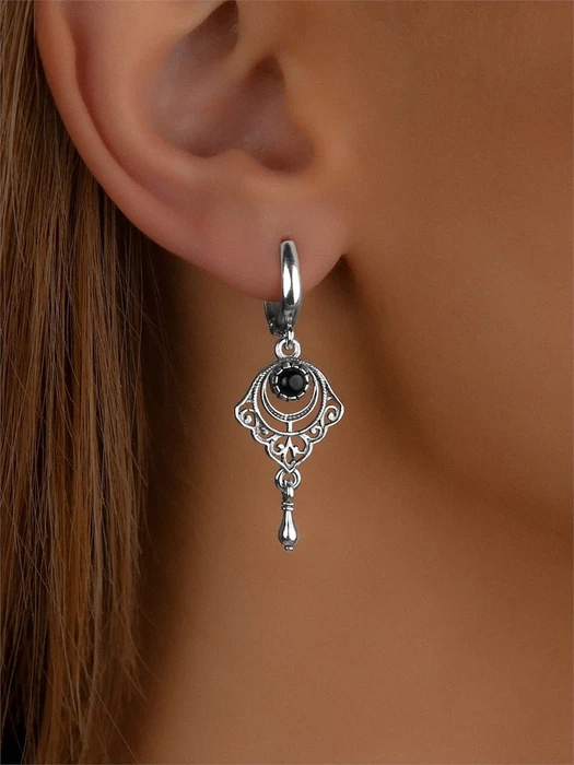 Серьги из серебра с агатом 3239