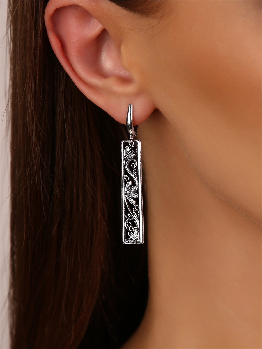 Серьги из серебра в "Этно"  стиле 2402