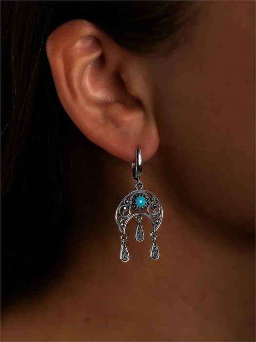 Серьги из серебра с Бирюзой 2761