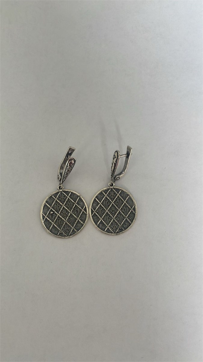 Серьги из серебра с филигранью 1053 - фото 7688