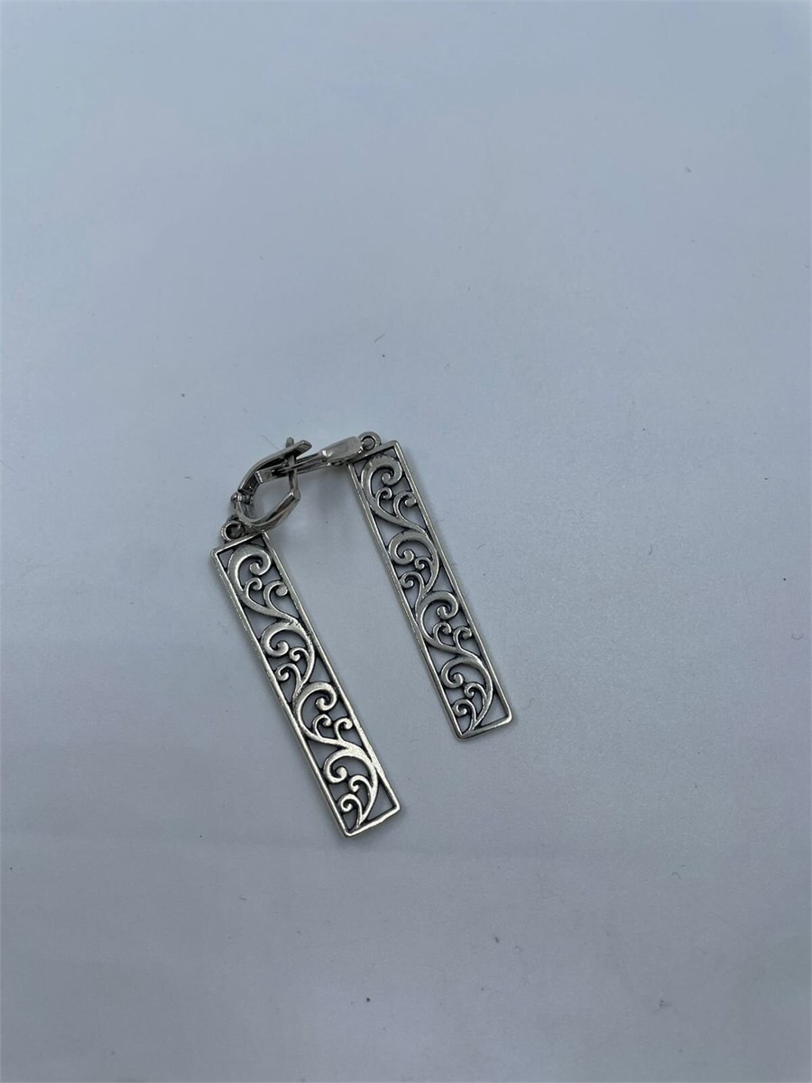 Серьги из серебра в "Этно"  стиле 2361 - фото 8056