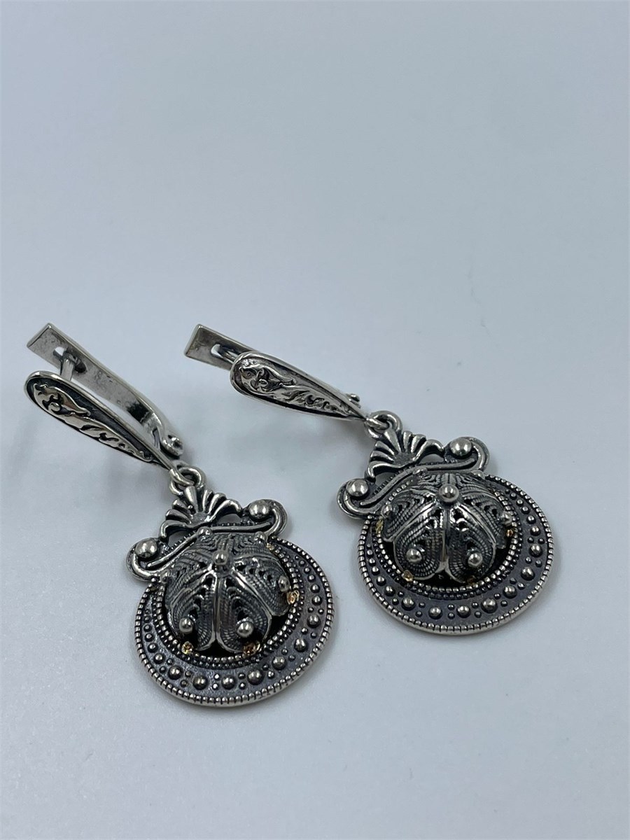 Серьги из серебра 2436 - фото 8099