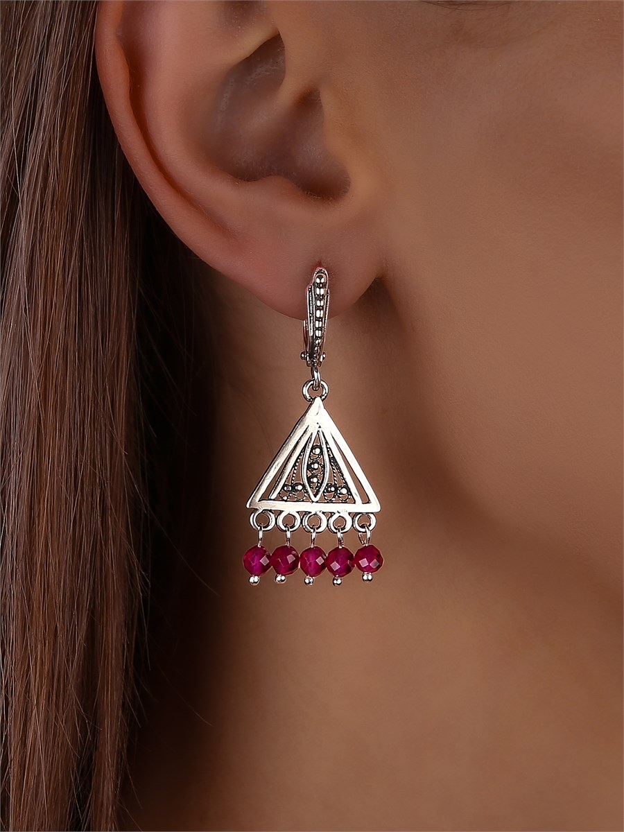 Серьги из серебра с корундом арт.3000 3000 - фото 8246