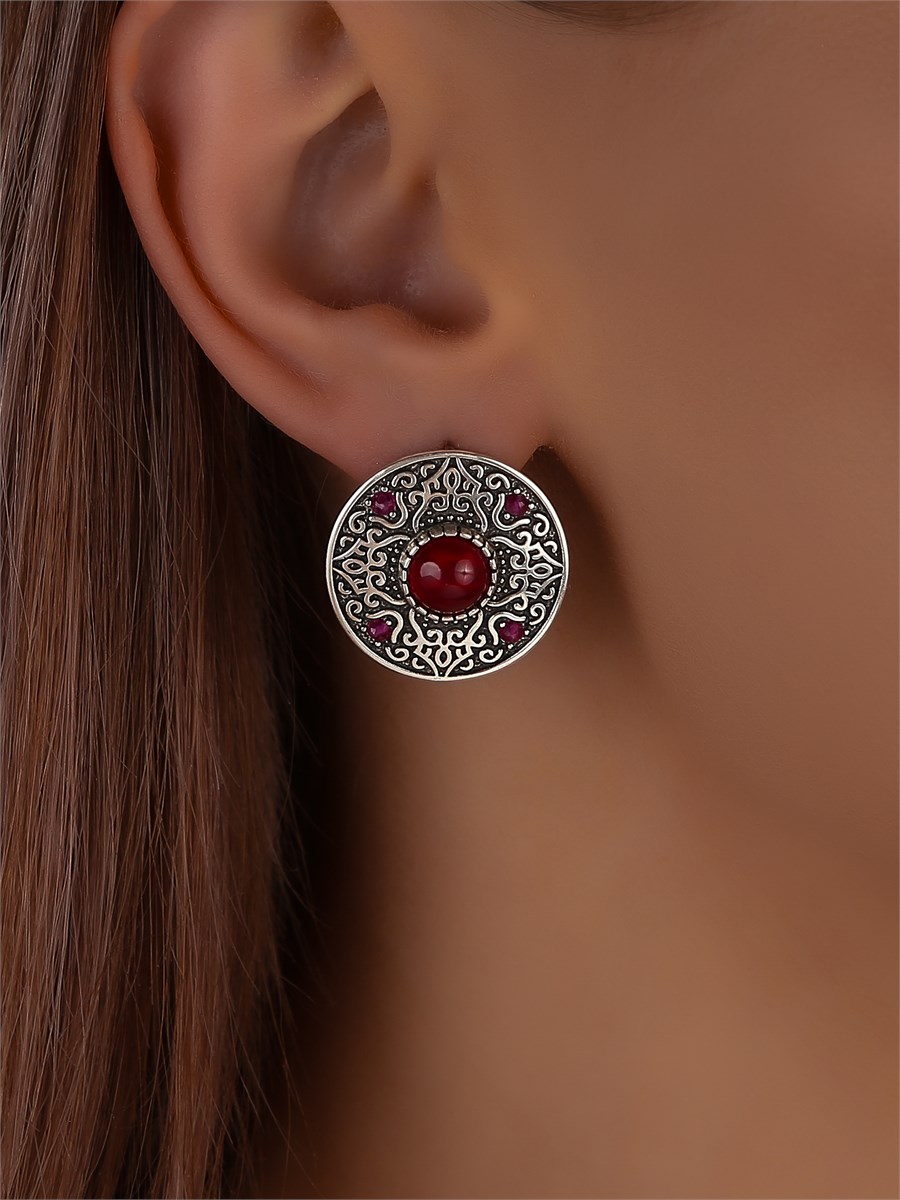 Серьги из серебра с корундом арт.3013 3013 - фото 8272