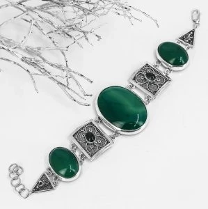 Браслет из серебра с хризопразом арт.1131 1131