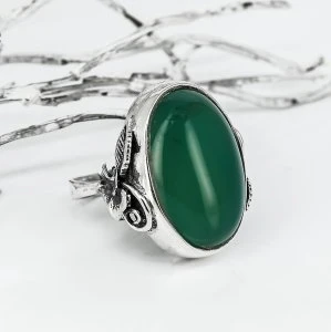 Кольцо из серебра с хризопразом арт.1132 1132