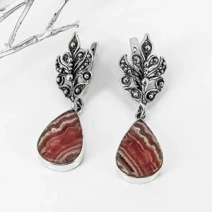 Серьги из серебра с родохрозитом арт.1143 1143