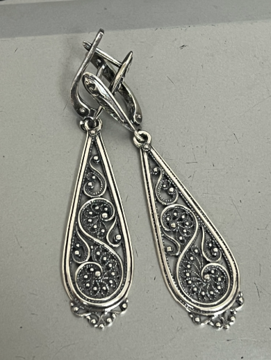 Серьги из серебра 2388 - фото 8607