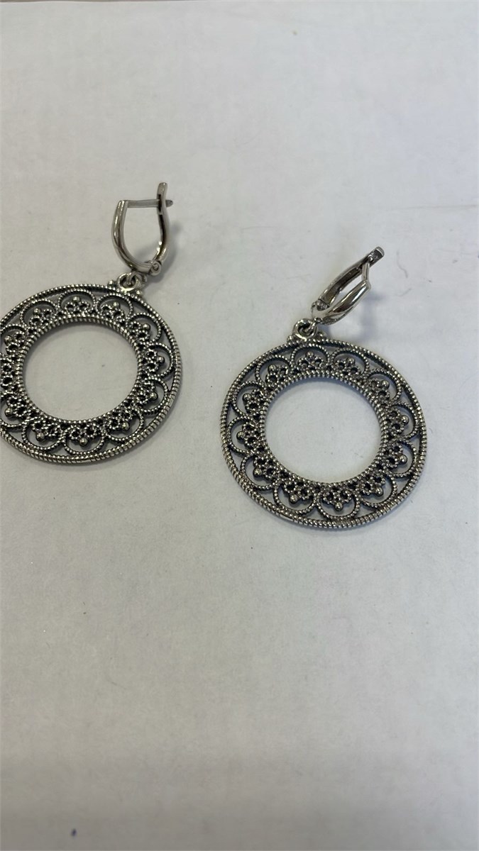 Серьги из серебра с филигранью 3160 - фото 8665
