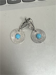 Серьги из серебра с бирюзой 2409