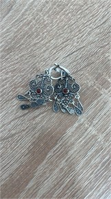 Серьги из серебра с сердоликом 2325