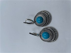 Серьги из серебра с бирюзой 2368