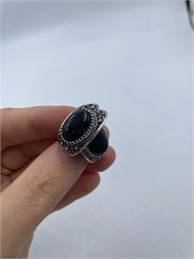 Серьги из серебра с авантюрином 2357