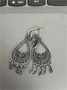 Серьги из серебра в этно стиле 2401