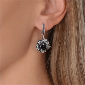 Серьги из серебра с агатом 2533