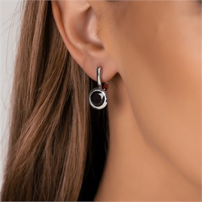 Серьги из серебра с гранатом 2699
