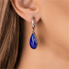 Серьги из серебра с лазуритом 2704