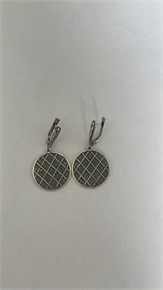 Серьги из серебра с филигранью 1053