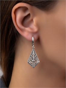 Серьги из серебра с филигранью 1041