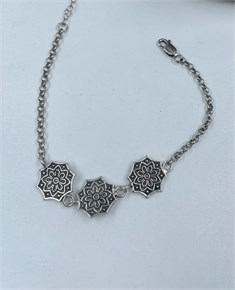 Браслет из серебра в этно стиле 2945