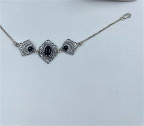 Браслет из серебра с агатом 2948