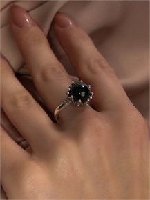 Кольцо из серебра с агатом 2825