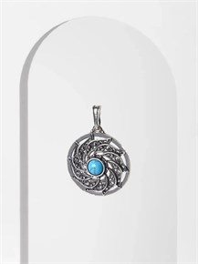 Кулон из серебра с бирюзой 2775