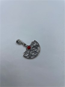 Кулон из серебра с кораллом 2449