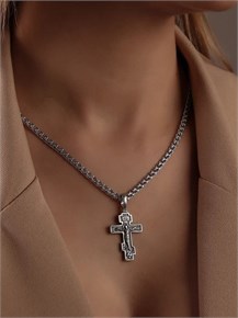 Серебряный крестик 1383