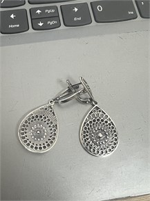 Серьги из серебра с филигранью 2360