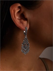 Серьги из серебра в "Этно"  стиле 2390