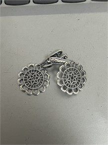 Серьги из серебра с филигранью 2392