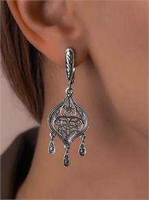 Серьги из серебра в стиле этно 2438