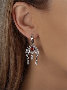 Серьги из серебра в этно стиле 2778