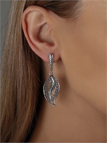 Серьги из серебра с филигранью 2785
