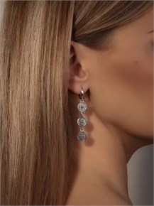 Серьги из серебра с филигранью 2829