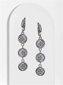 Серьги из серебра с филигранью 2829