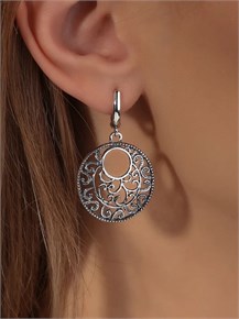 Серьги из серебра с филигранью 2831