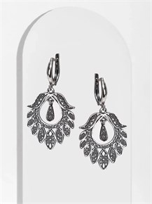 Серьги из серебра с филигранью 2835