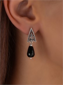 Серьги из серебра с агатом арт.2996 2996