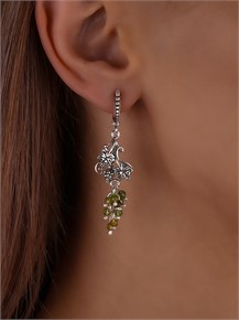 Серьги из серебра с турмалином арт.3005 3005