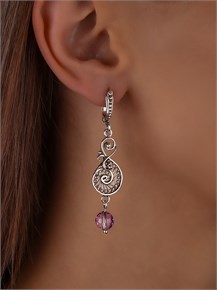 Серьги из серебра с аметистом арт.3008 3008